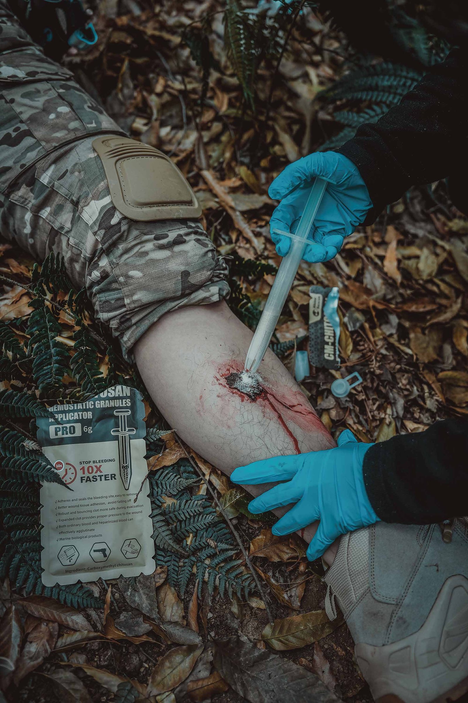 Grânulos Hemostáticos CM-Quitosana
